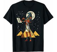 KVXSQLH Thoth Egyptian God Ancient Egyptian Pyramids Ankh Symbol - T Shirt Black(Large)