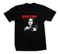 KVXSQLH Wanda Jackson - Rockabilly - Hand Silk-Screened, Pre-Shrunk 100% Cotton T-Shirt Black(Small)