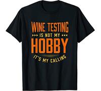 KVXSQLH Wine Testing is Not My Hobby Sayings Funny Quotes Humor T-Shirt Black(X-Large)