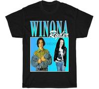 KVXSQLH Winona Ryder Shirt Vintage 90s Inspired Tshirt Size(Large)