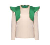 Kvysinly Costumes de Prince Arabe Garçons Tunique à Manches Longues Déguisement Oriental Chemise Enfant 4-16 Ans Vert 5-6 ans