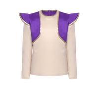 Kvysinly Costumes de Prince Arabe Garçons Tunique à Manches Longues Déguisement Oriental Chemise Enfant 4-16 Ans Violet 5-6 ans