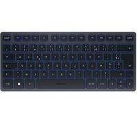 Kw 7100 Mini Bt, Clavier Compact Multi-Appareils Avec Trois Canaux Bluetooth, Disposition Française (Azerty) Design Plat, Étui De Transport Inclus, Slate Blue