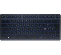 Kw 7100 Mini Bt, Clavier Compact Multi-Appareils Avec Trois Canaux Bluetooth, Disposition Suisse (Qwertz), Design Plat, Étui De Transport Inclus, Slate Blue
