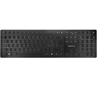 KW 9100 SLIM, clavier au design sans fil, Disposition suisse (QWERTZ), Connexion au choix Bluetooth ou radio 2,4 GHz, Touches plates, Rechargeable, Gris anthracite