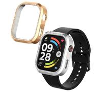 KW-MOBILE 2X Coque Cadre Compatible avec Xiaomi Redmi Watch 6 - Étui pour Cadre Montre Connectée Fitness Tracker - Or Rose Argenté