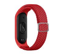 KW Tiggo Bracelet Compatible avec Xiaomi Mi Band 6,Nylon Braided Stretch Solo Loop Bracelets Montre,Silicone Bande Sport Remplacement Sangle pour Xiaomi Mi Band 6 5 4 3 Watch Accessories (rouge)