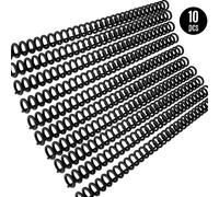 KW-trio 10pcs Plastic 30-Hole Loose Leaf Binders Ring Binding Spines 85 Sheets Capacity for DIY Paper Notebook Album Office School Supplies