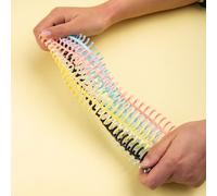 KW-trio 10pcs Plastic 30-Hole Loose Leaf Binders Ring Binding Spines 85 Sheets Capacity for DIY Paper Notebook Album Office School Supplies