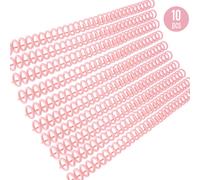 KW-trio 10pcs Plastic 30-Hole Loose Leaf Binders Ring Binding Spines 85 Sheets Capacity for DIY Paper Notebook Album Office School Supplies