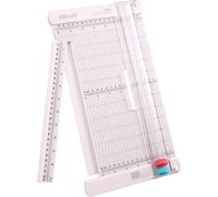 KW-trio Coupe-papier portable - longueur de coupe 32 cm avec tête de pliage & règle latérale - pour papier, photos, cartes & scrapbooking