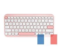 ASUS Clavier sans fil Marshmallow KW100 – Compact 75% AZERTY Bluetooth 5.0 touches silencieuses Rose