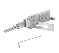KW5 Décodeur de clé principale en acier inoxydable, LiShi 2 en 1, outil de crochetage et de crochetage, lecteur de e voiture, kit de crochetage multifonction, kit de réparation, outils à main