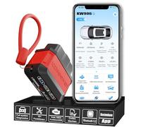 KW906 OBD2 Auto Valise Diagnostic, Bluetooth5.2 OBD II Scanner, Lecteur de Codes Défaut,Diagnostic Moteur en Temps Réel, AutoVIN, Inspection Moteur,Diagnostic Voiture Multimarque,pour iPhone & Android