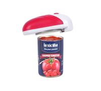 Kwaiffeo Ouvre-boîte Electrique Automatique Cuisine: Ouvrez vos Boîtes Facilement d'une Simple Pression sur un Bouton - Automatique Mains Libres Bords Lisses Adapté Aux Aliments Rouge