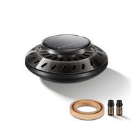 Kwak’s Diffuseur de parfum solaire UFO, décoration rotative pour tableau de bord, accessoire automobile original avec anneau parfumé en bois(noir)