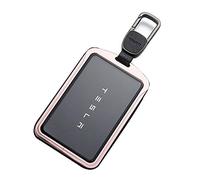Kwak's Porte-Carte Compatible pour Tesla Model 3 en Alliage d'aluminium Couvercle de n Verre Trempé Couvercle Tout Compris Protection de la Carte(1#Gold)