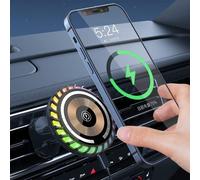 Kwak's Support de chargeur de voiture sans fil, chargeur de voiture pour 99 % évent aimant chargeur rapide de voiture avec lumières froides