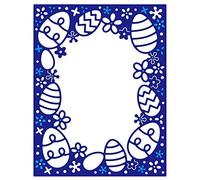 Kwan Crafts Matrice de découpe en métal en forme d'œufs de Pâques pour bricolage, scrapbooking, album photo, gaufrage