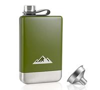 KWANITHINK Flasque a Alcool 8oz, Cadeau Fête des Pères Flasque Whisky Et Entonnoir 227ml, Fiole Alcool Peut êTre Utilisé Comme Idee Cadeau Homme, Pour Voyage, Camping Et Escalade