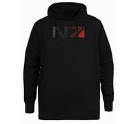 Kwantees Mass Effect N7 Distressed Logo Veste À Capuche Écologique Unisexe Noire À Capuche