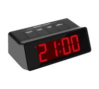 KWANWA Réveil numérique alimenté par Piles, Alarme souper Forte 110dp, luminosité réglable, modèle Snooze, réglage 12/24h, Grand Bouton Poussoir, Grand Affichage LED Horloge pour Enfants âgés