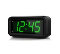 KWANWA Réveil Numérique, Horloge Numérique Pile,Reveil a Piles avec Luminosité Réglable, Snooze, 12/24H, Reveil Matin Non Ticking Reveil Gros Chiffres pour Enfants et Adultes