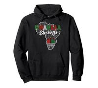 Kwanzaa Blessings Carte de l'Afrique et des Vacances à Kinara Sweat à Capuche