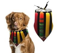 Kwanzaa Candles Bandana triangulaire pour chien en polyester lavable - Bandana mignon pour animaux de compagnie - Pour chiens de taille moyenne et grande - Chiots et chats
