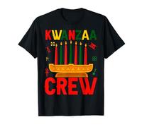 Kwanzaa Crew Kinara Sept Principes Bougies Fête Africaine T-Shirt