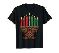 Kwanzaa Kinara en Bois orné d'Adinkra et de Sept principes T-Shirt