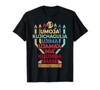 Kwanzaa Umoja Nguzo Saba Sept Principes Kinara T-Shirt