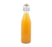 KWARE Bouteilles en verre de style vintage de 1 litre avec bouchon basculant - Idéales pour un usage domestique ou commercial - Remplissez avec de l'eau, du vin, de l'alcool, de l'huile, de la bière