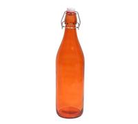 KWARE Bouteilles en verre de style vintage de 1 litre avec bouchon basculant - Idéales pour un usage domestique ou commercial - Remplissez avec de l'eau, du vin, de l'alcool, de l'huile, de la bière