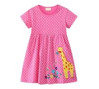 Kwatieh Chapeau Anniversaire 1 an Robe De Mariage pour Fille Plage Bebe de Pâques à Manches Courtes pour Fille en Coton, Chemise décontractée bébé, vêtements Jeu, Robe Appliques K5f20