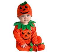 Kwatieh Combinaison Ample longues pour nouveau-né, garçon et fille, Halloween, Costume de Cosplay citrouille dessin animé, combinaison, chapeau, chaussettes, ensemble Robe Et Fille #705