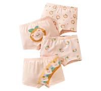 Kwatieh Culotte Fille Slip en Coton Confort Doux Mignonne en Dessin Animé Culotte Boxer Confortables et Respirantes pour Petites Filles Enfant Lot de 4 F422
