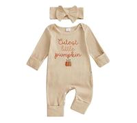 Kwatieh Ensemble de Pâques pour Bébé Fille - Grenouillère Lapin Manches Longues en Coton - Tenue Mes Premières Pâques pour Nouveau-né #319