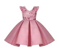 Kwatieh Robe de soirée Formelle pour Fille - Robe de Bal de Fin d'année, de Demoiselle d'honneur, de Mariage - sans Manches - Robe Tutu en Tulle - A14 F410