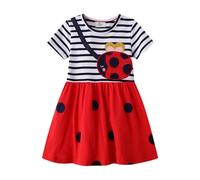 Kwatieh Robe Licorne Fille Robes en Coton pour Filles Robes à col Rond pour Filles Robe de Princesse pour la fête d'été Taille 2-8 Ans F410