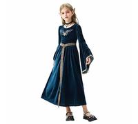 Kwatieh Robe médiévale pour Filles, Costume d'halloween, Robe de fête européenne, Tenue décontractée Cosplay Ferme Enfants 5 à Deguisement 2 Ans Fille Enfant Bebe 6-9 Mois K5f20