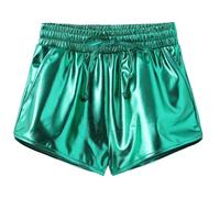 Kwatieh Short d'entraînement 2026 pour garçons et Filles, Pantalon de Danse Moderne avec Bordure en Cuir, Taille recommandée (110 à 150 cm). F403B