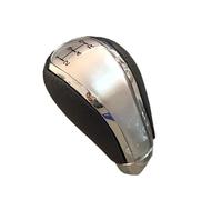 KWAYA Levier De Vitesses Universel en Cuir Noir Argenté À 5 Vitesses avec Pommeau De Levier De Vitesse Manuel pour M8 M10 M11 M12 Levier Vitesse(5speed Silver)