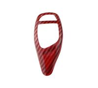 KWAYA LHD Autocollant pour Pommeau De Levier De Vitesse De Voiture pour X3 pour X4 pour X5 pour X6 F30 F10 F15 F07 F20 F21 F34 F35 F31 Levier Vitesse(Carbon Fiber Red)