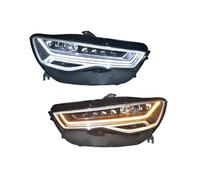 KWAYA Lot De 2 Phares LED pour A6L C7 2012 2013 2014 2015 2016 2017 2018 Feux Avant De Voiture Clignotants Feux De Recul Ensemble Lampe Avant(2012-2015 Year,LED)