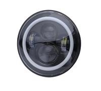 KWAYA Phare Avant LED Universel De 7 Pouces pour Land pour Rover pour Defender 1 Pièce Phare De Voiture De Remplacement À LED De 7 Pouces Ensemble Lampe Avant(1pc Black)