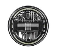 KWAYA Phare LED Universel Voiture 7 Pouces pour Wrangler pour JK pour TJ 1 pièce Phare Rond de 7 Pouces DRL 12 V 24 V Remplacement d'ensemble de phares Ensemble Lampe Avant(1pcs Black)