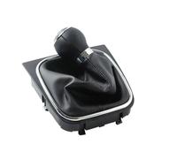 KWAYA Pommeau De Levier De Vitesse 5/6 Vitesses avec Étui en Cuir pour Collier De Coffre Style Voiture pour Rabbit pour Golf 5 pour Jetta MK5 2004-2010 Levier Vitesse(Leather 6 Speed Suit)