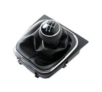 KWAYA Pommeau De Levier De Vitesse 5/6 Vitesses avec Étui en Cuir pour Collier De Coffre Style Voiture pour Rabbit pour Golf 5 pour Jetta MK5 2004-2010 Levier Vitesse(Leather 5 Speed Suit)