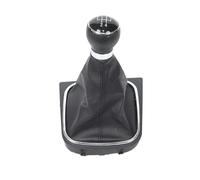 KWAYA Pommeau De Levier De Vitesse 5/6 Vitesses avec Étui en Cuir pour Golf 5 pour Rabbit 2004-2010 Levier Vitesse(5 Speed)